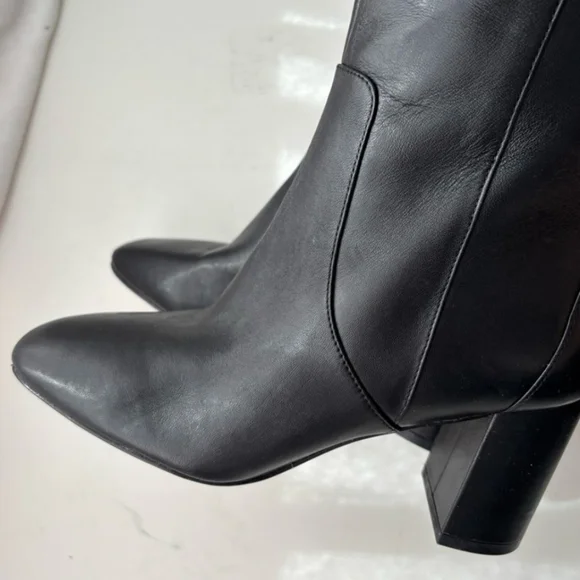 Cole Haan Chrystie Valley High Heel Boots Black Leather Sz 6B - Picture 3 of 3